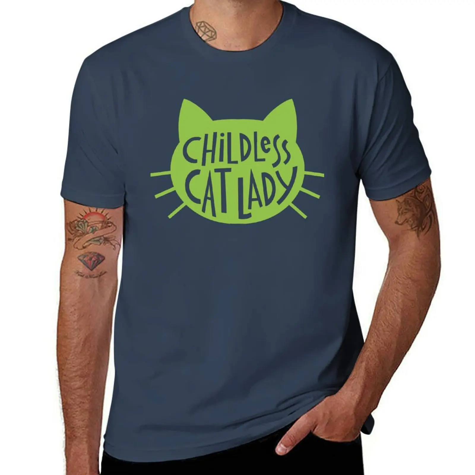 

Childless Cat Lady in Chartreuse T-Shirt man t shirts graphic anime t shirts oversize T-Shirt
