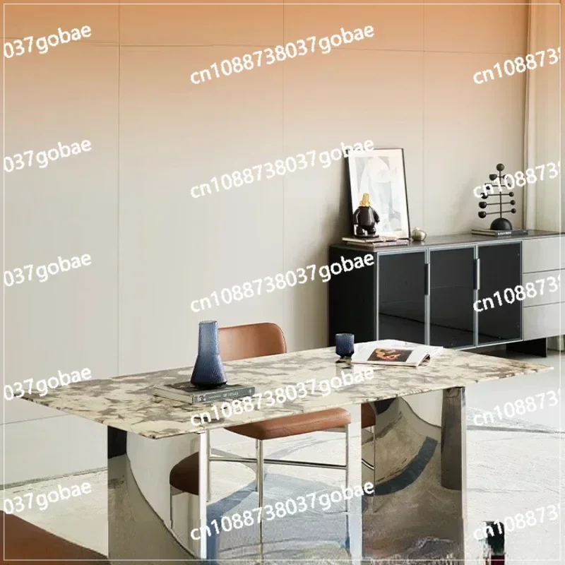 High-end Household Rectangular Marble Dining Table Luxury High-end Household Minimalist Creative Dining Table.