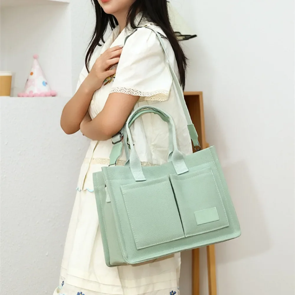 

Handheld Canvas Bag Multistorey Dustproof Bag Leisure Time Retro Style Simplicity Practical Single Shoulder Package Casual Bag