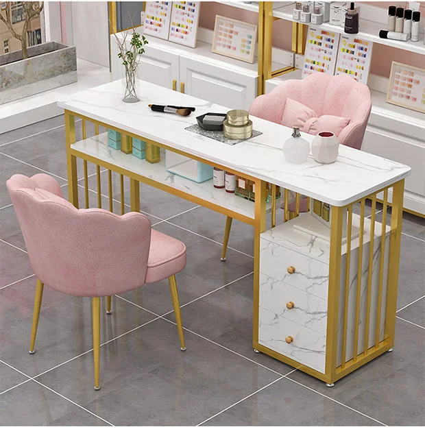 Fashion manicure table and chair set Simple manicure shop table Japanese single and double manicure table