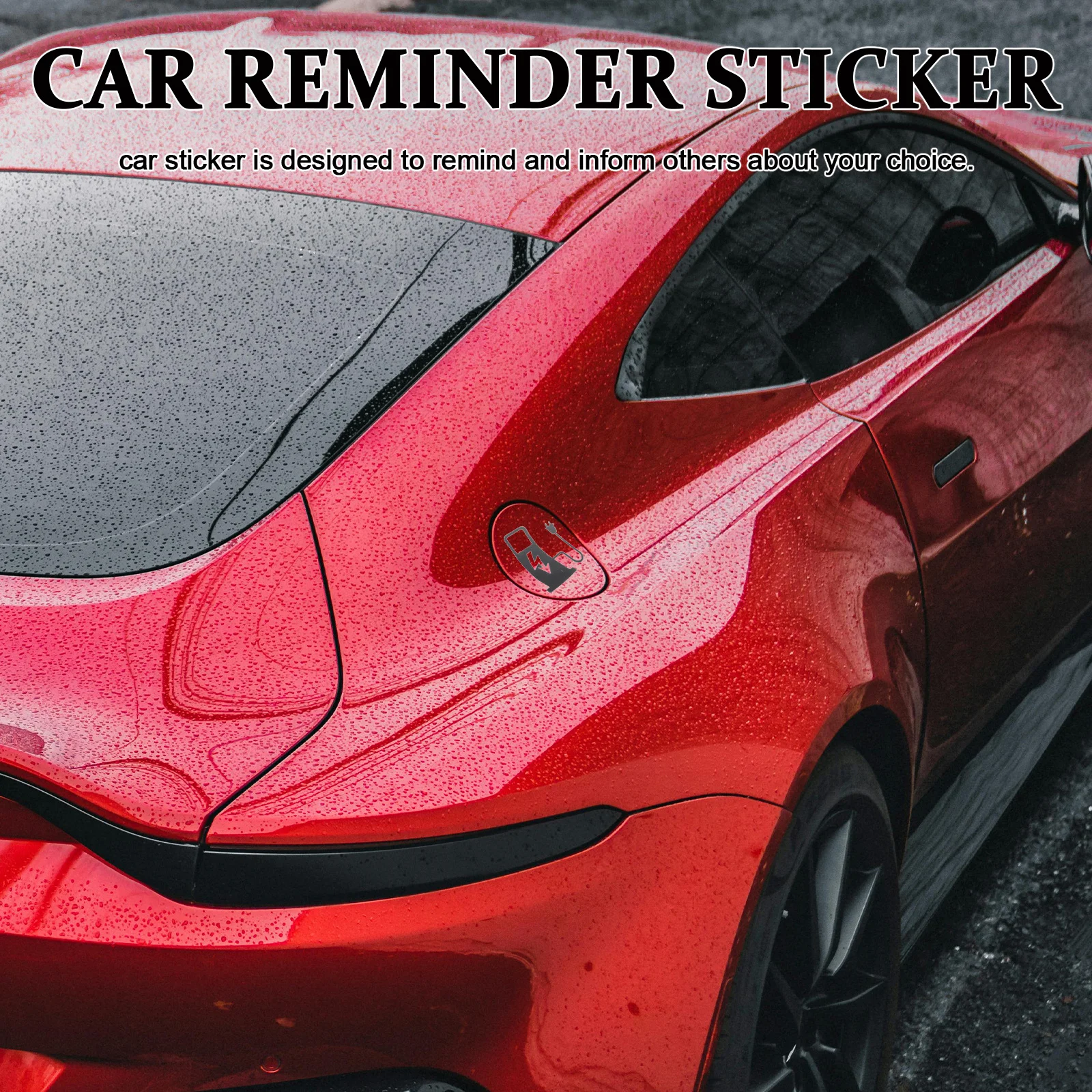 غطاء الزيت التسمية ملصق مقاوم للماء شحن تذكير مائي ل مركبة كهربية سيارة وقوف السيارات تسجيل شحن السيارات ملصق الشارات ل
