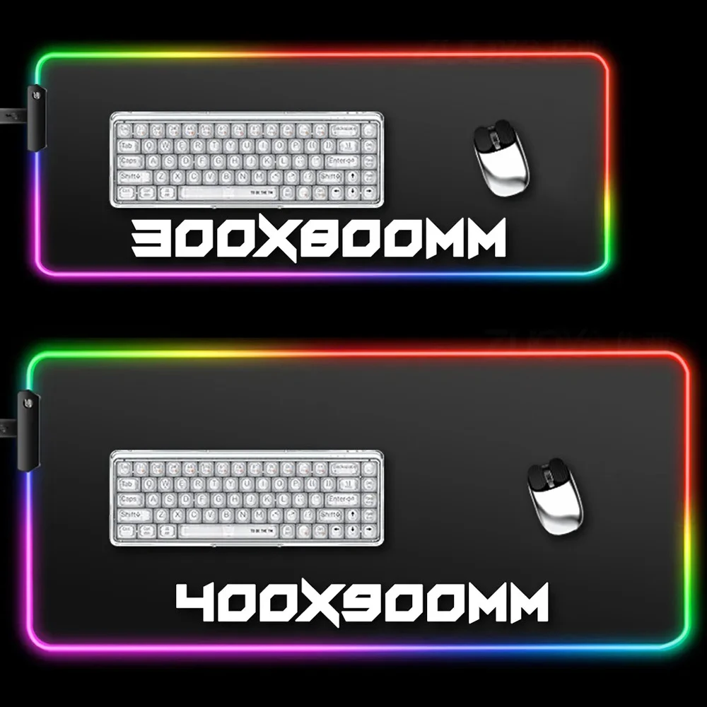 Imagem -06 - Grande Rgb Led Iluminação Gaming Mouse Pad Mousepad Mousepad Tapete de Teclado Borracha Backlit Deskmat Diablo Xxl