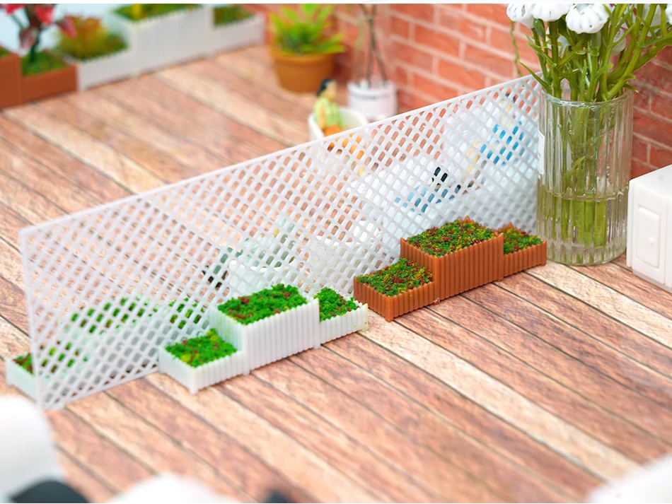 5 Stück 1/75-200 Blumenbeet Sukkulenten-Pflanzentopf Eisenbahn-Parterre Stadtgarten Landschaft HO-Maßstab Modellbahn-Zubehör – Detail 14