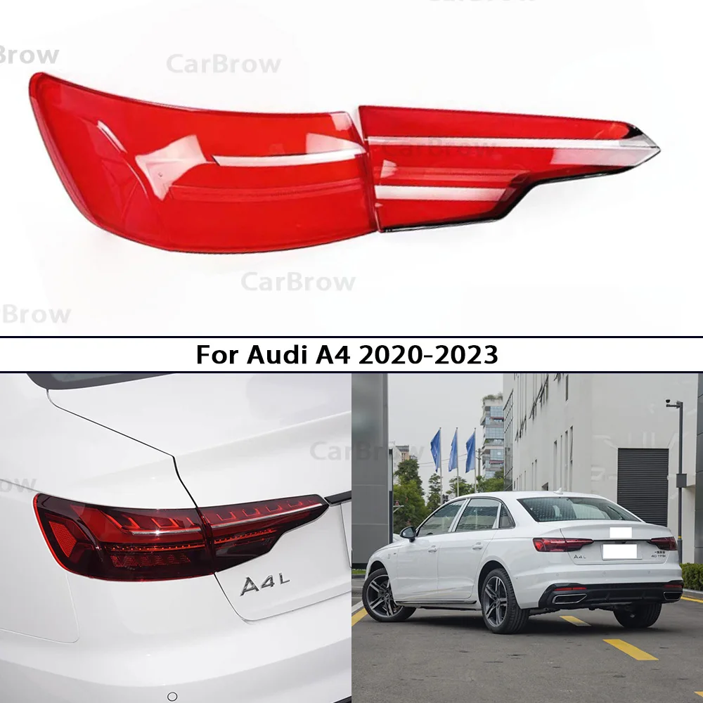 

Brake Lights Mask Replace Original Lampshade For Audi A4 2020 2021 2022 2023 Taillight Shell Tail Lamp Cover