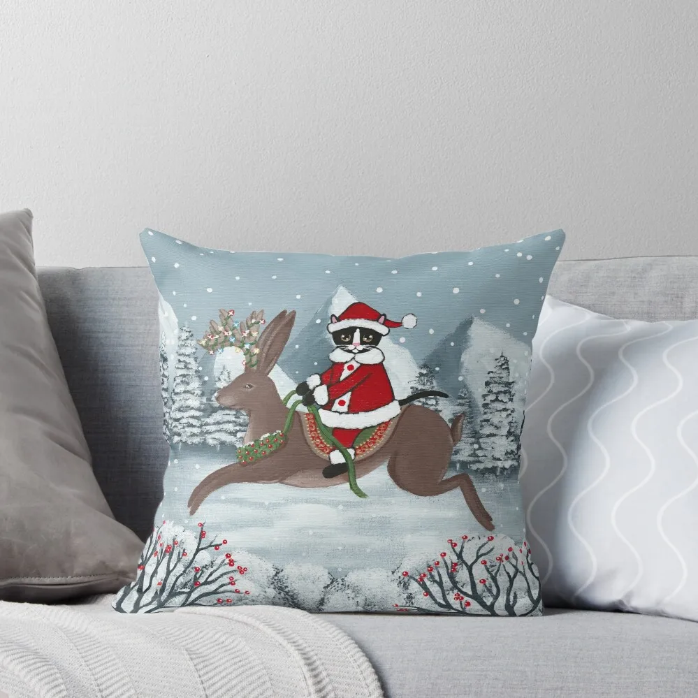 

Santa Claws and the Jackalope! Throw Pillow luxury home accessories Cushion Cover For Sofa Couch Cushions pillow