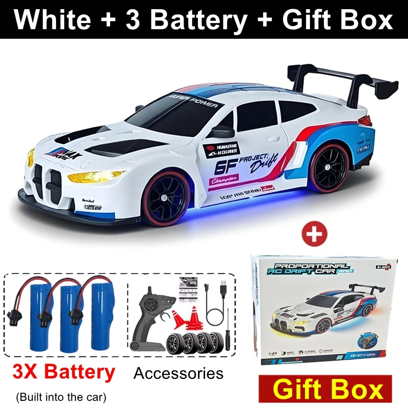 4WD Remote Control Drift Car Full Size 1:24 Mini Remote Control