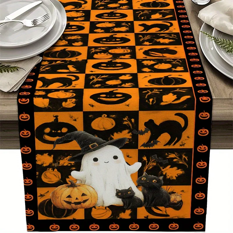 

1 шт. настольный флаг на тему Хэллоуина, милый призрак, кошка, тыква, летучая мышь, шляпа ведьмы, подходит для вечеринок, ресторанов, B&Bs, рынков.