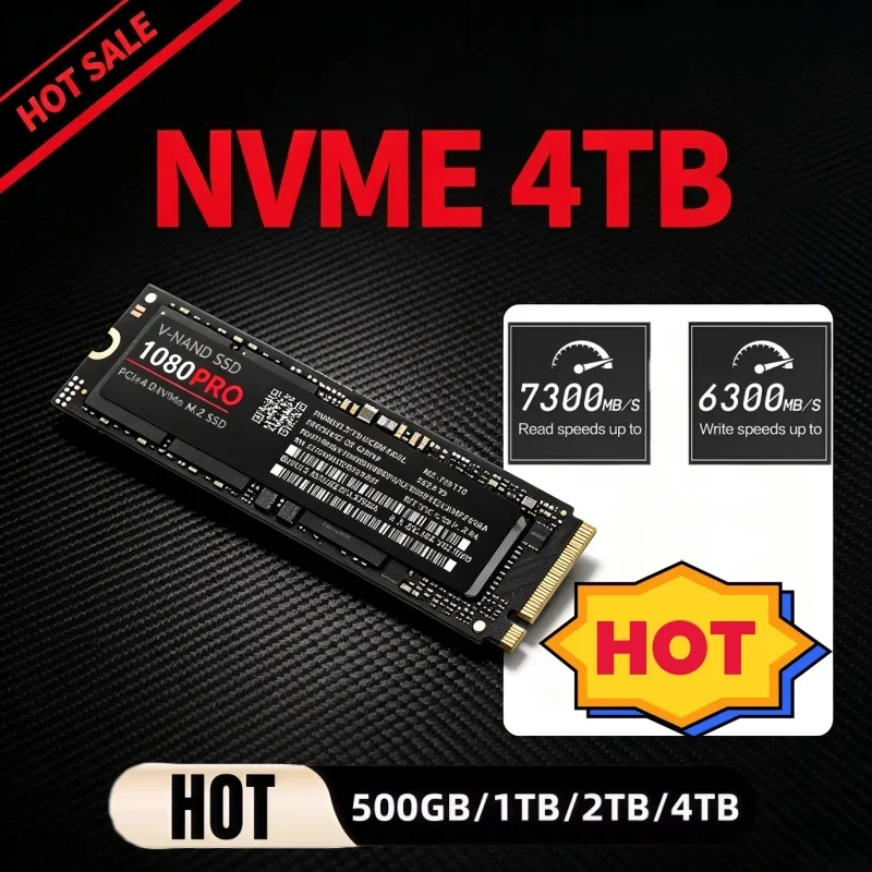 High Speed 1080PRO PCIe4.0 NVMe M.2 2280 SSD 4TB Internal SSD Gaming Upgrade Disk Compatible With PS5 Laptop Gaming Desktop PC