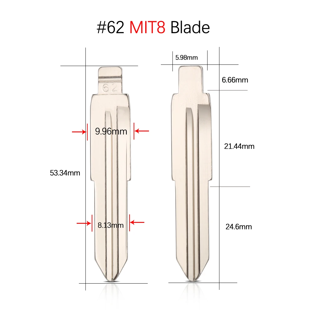 10Pcs #07 15 16 23 62 Car KD900 Flip Key Blade MIT8 MIT11 For Mitsubishi Outlander Grandis Lancer-EX ASX Pajero Uncut Key Blade