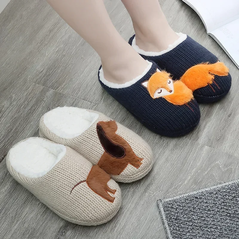 2024 Women's Slippers Cartoon Cute Dog Indoor Warm Non-slip Soft Sole Good Breathable Homeshoes Fashion Causal Cotton Shoes