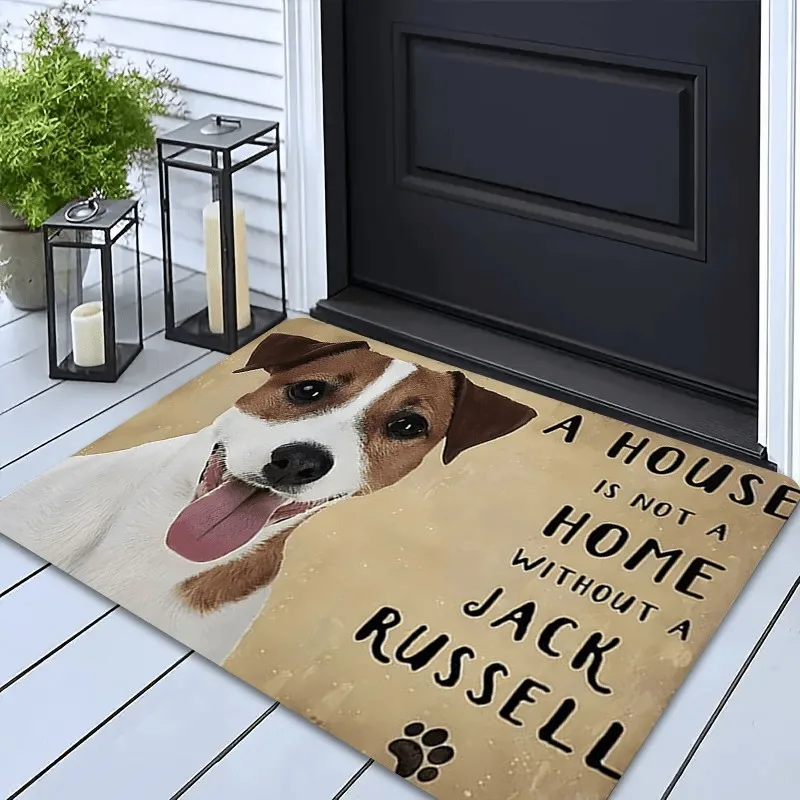 French Bulldog Peeking Doormat Realistic Puppy Portrait Non Slip Floor Mat for Dog Lovers and Home