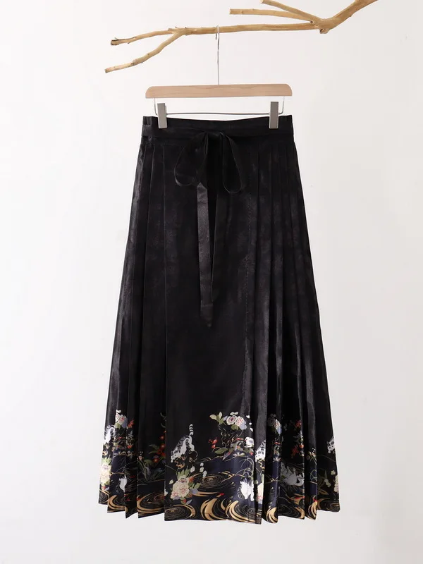 

Artistic Retro Chinese Sle f Skirt High Waist Midi Skirt Commute Spring 2025 Tailored Brand End-of-Season New Model