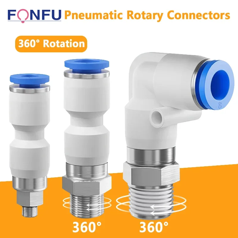 

SMC Type Pneumatic NRC High Speed Rotary One Touch Fittings KSH KSL Tube Connector 4 6 8 10 12mm Thread M5 1/8 1/4 Pipe Fitting