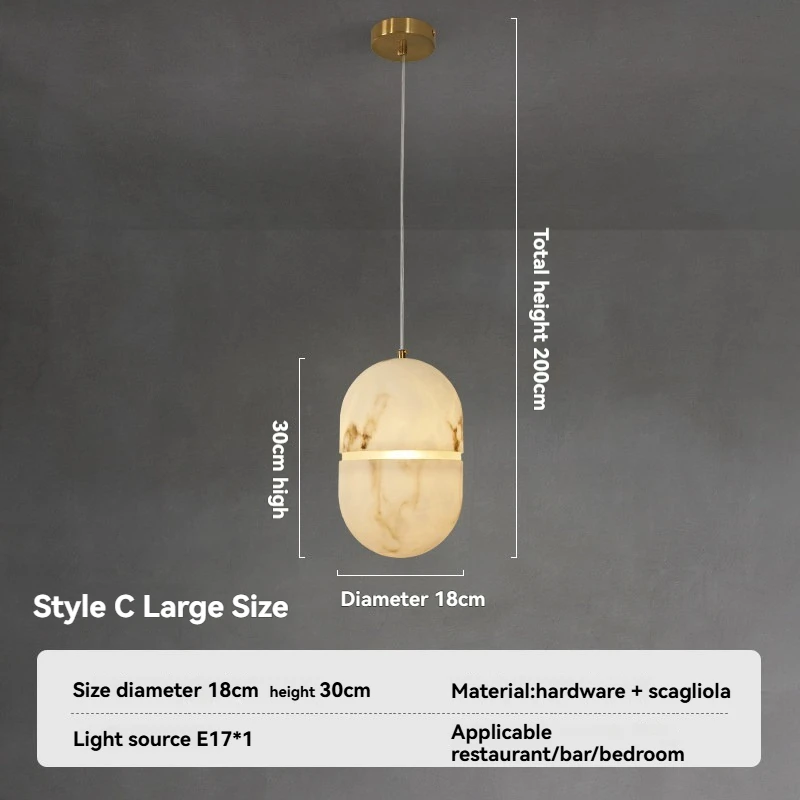 Moderne natuursteen hanglamp Designer Faux Marble hanglamp voor slaapkamer woonkamer eetkamer woondecoratie licht