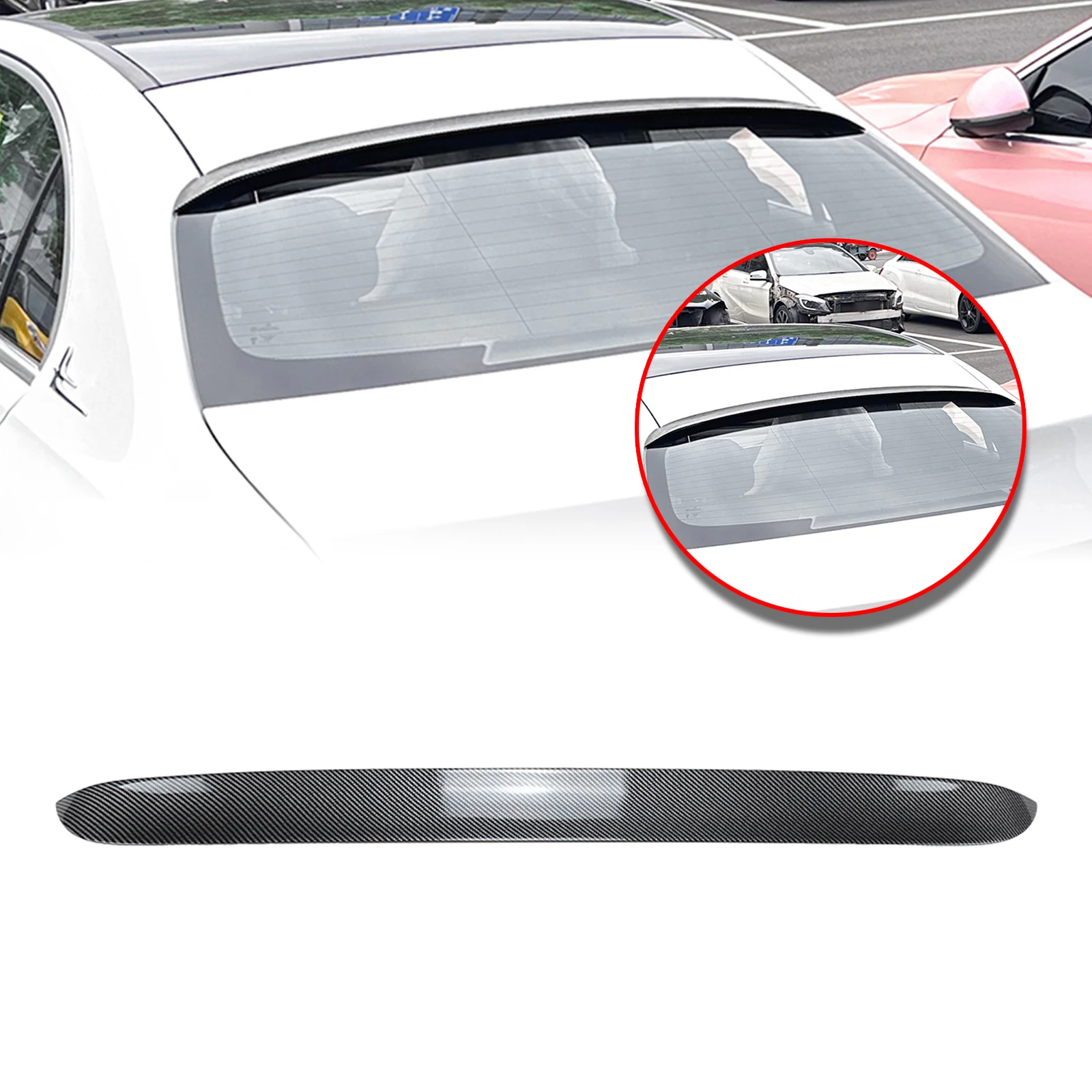 

For Mercedes Benz C Class W206 C200 C260 C43 C63 AMG 2022-2024 Rear Trunk Lid Roof Spoiler Wing Tail Tailgate Upper Splitter Lip