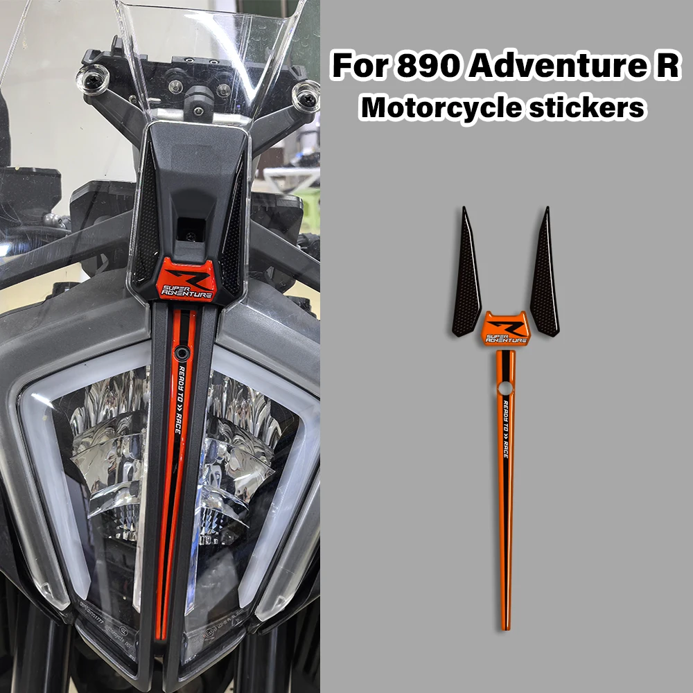 

﻿ For 890 Adventure R ADV 2019-2025 Motorcycle Tank Pad Side Fuel Oil Kit Knee Fairing Fender 3D Stickers Decals Hand guard