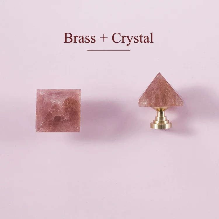 Pyramid Shape / Crystal+brass Knob Dresser Drawer Knobs Pulls Handles / Wine Cooler Knobs Furniture Cabinet Handle Pull Hardware