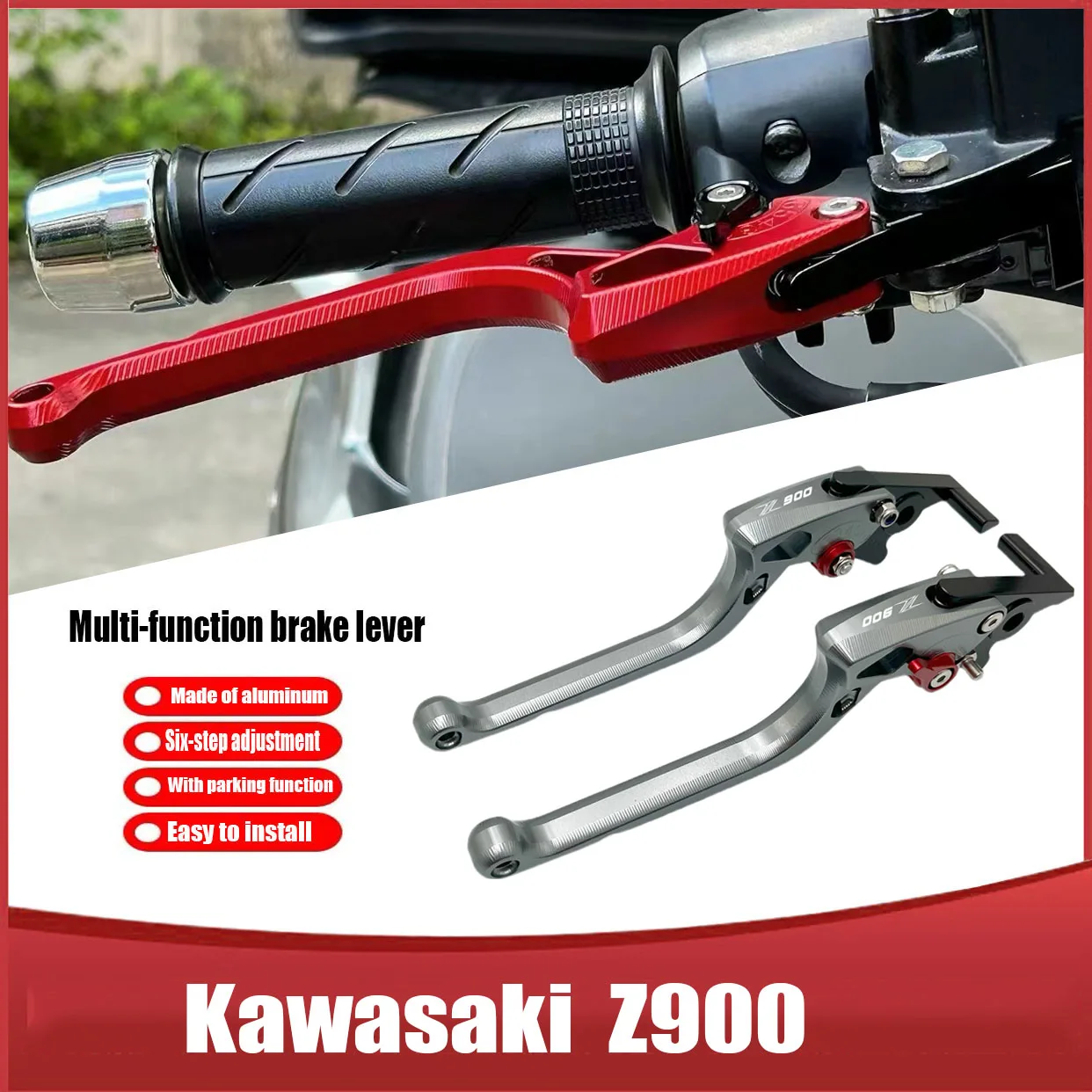 

Kawasaki Z900 Motorcycle Conversion Parts Modified Brake Lever Parking Lever Brake Horn Handle With Parking Function Labor-