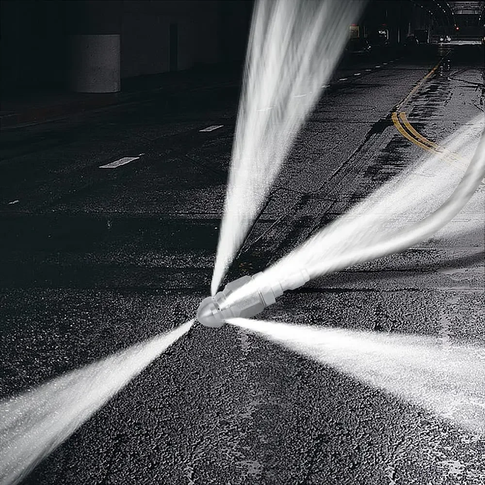 Wasserstrahl Hochdrucksprühdüse Saubere Kanalisation 1/4 Zoll Edelstahl Hochdruckreiniger Schnellstecker Ablaufschlauch Düsenwerkzeug