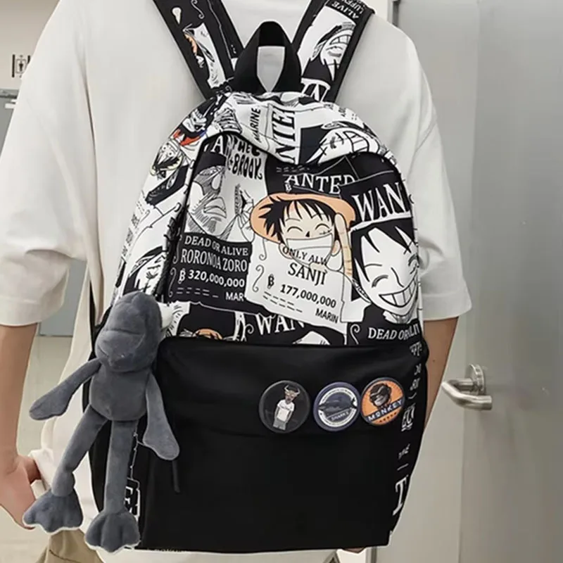 

One Piece Monkey D. Luffy Printing Backpack Bags Anime School Bag Studet Schoolbag For Mochilas Laptop Mochilas Travel Bag Gift