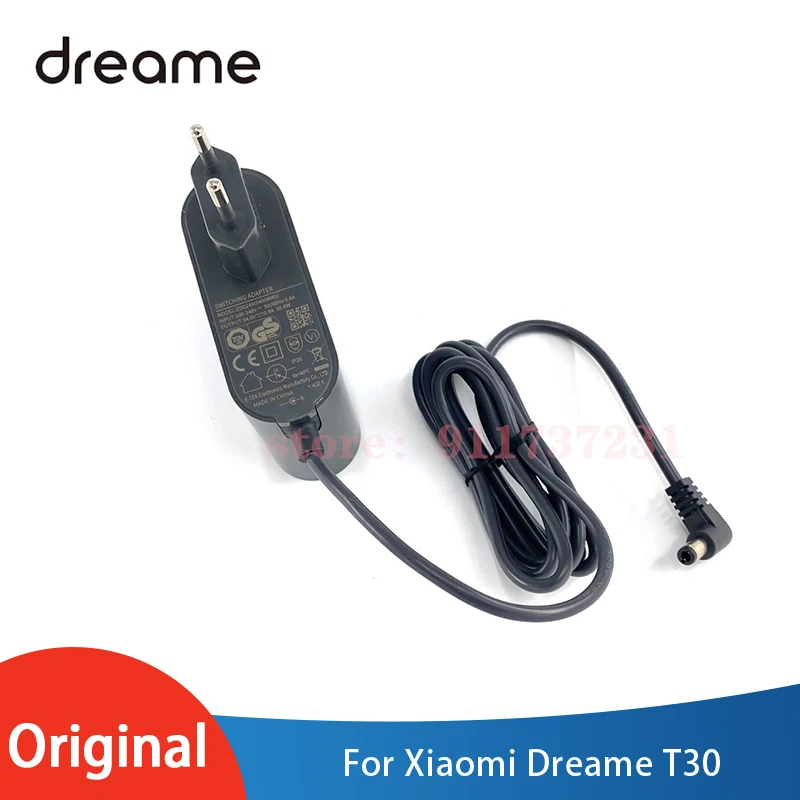 Adattatore di ricarica originale con accessori per ricambi spina europea per caricabatterie aspirapolvere Dreame T30 US
