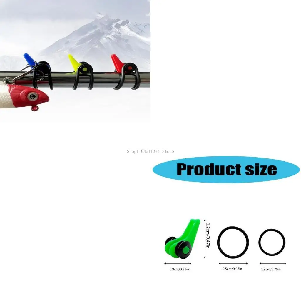 

10Pcs Fishing Rod Hook Lures Baits Hanger Plastic Fishing Rod Hook Keeper Set