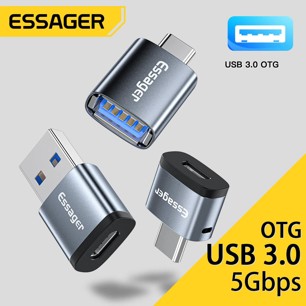 Essager USB Type C OTG Adapter Type-C USB-C Male To USB 3.0  Female Converter For Macbook Xiaomi mi Samsung USBC OTG Connector