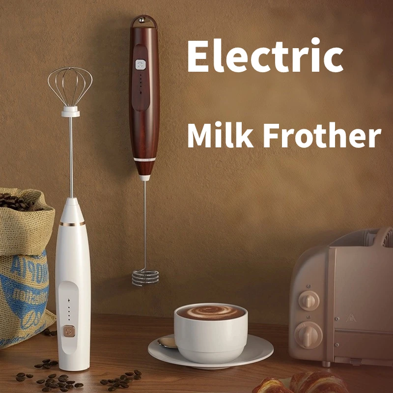 

Электрический вспениватель молока для кофе, мини-пеногенератор с быстрым кнутом, USB перезаряжаемый бытовой взбиватель яиц, высокоскоростной миксер для напитков, перемешивание кремом