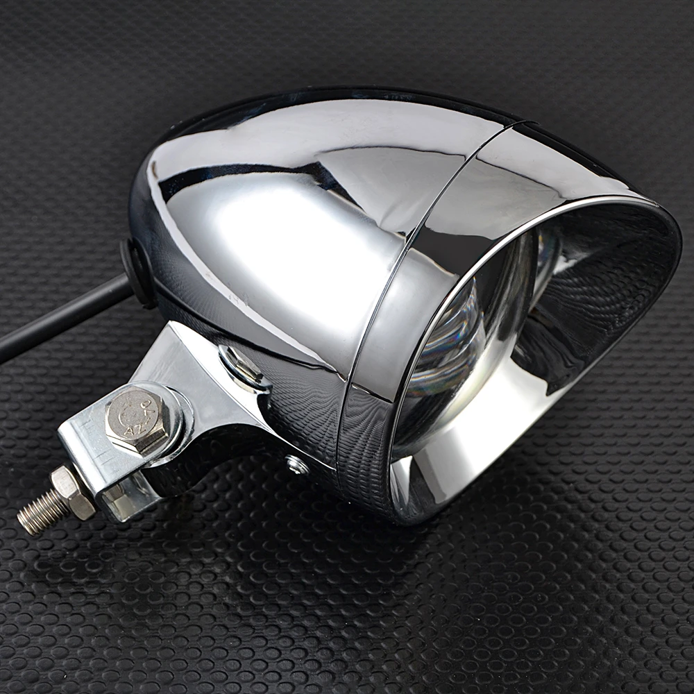 Motorcycle LED Fog Lights Front Headlight Lamp DC12V For Harley Bobber Chopper Cruisers Touring Custom Cafe Racer view 5