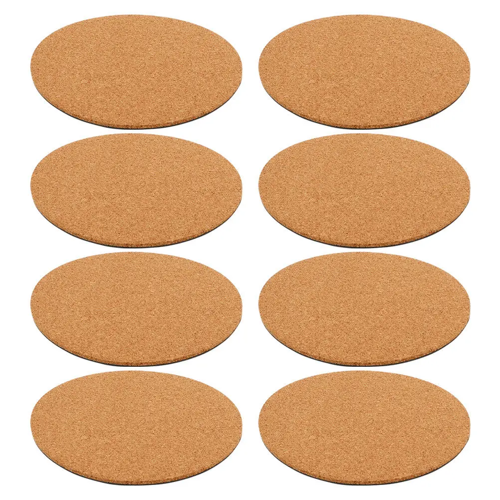 2Pcs Soft Cork Coasters Round Absorbent Plant Pot Mats Table Protectors Indoor Drink Holders Multifunctional Saucers Rustic Home