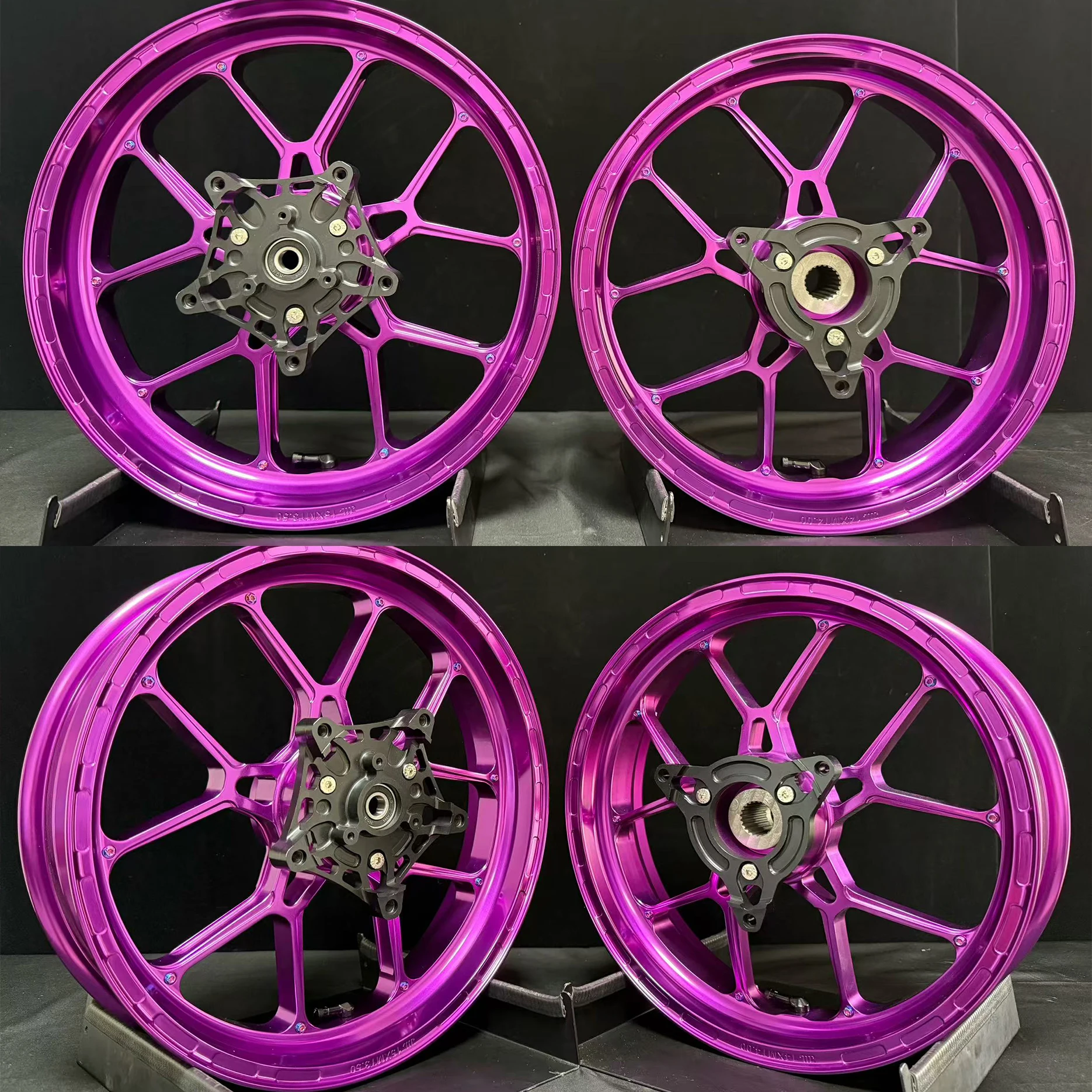 Motorcycle Aluminum Alloy Wheels Rims Hub Forged Retrofit Upgrade 12 13 14 15 16 17 18 19 20 21 22 23 Inches