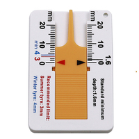 4 Pcs Tread Depth Gauge Caliper Tire Meter Measurement Height Measuring Tool Pattern
