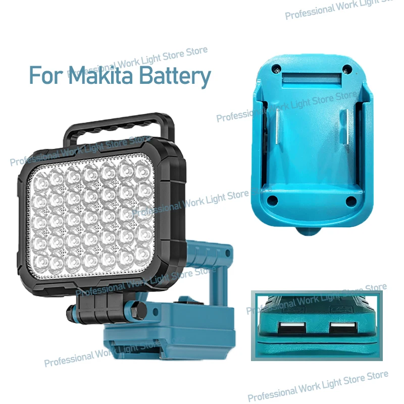 Lanterna de trabalho led sem fio para makita, bateria de íon-lítio 14.4v-18v, lanterna externa, lâmpada de acampamento, iluminação de emergência