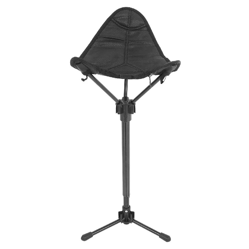 RGGMQQ 1 Set Camping-, Angel- und Wanderhocker, teleskopierbarer, tragbarer Dreibein-Sitz mit Tragetasche, höhenverstellbar, leicht und faltbar – Detail 3