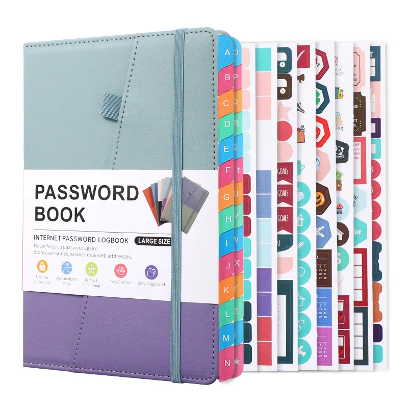 A5 Password Book Notepad With Alphabet Tabs Notebook Agenda Diary Notebooks and Notepads Writing Pads Office School Supplies