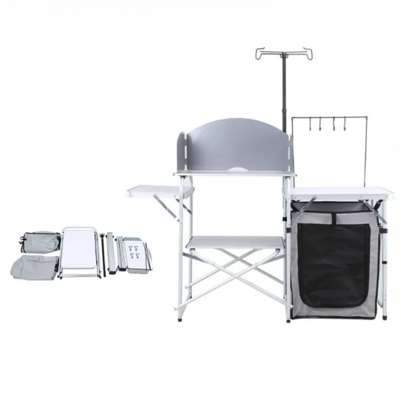 

Aluminum Alloy Portable Table Foldable Lightweight Picnic Tables Outdoor Camp Travel Multi-functional Table Camping Furnishings