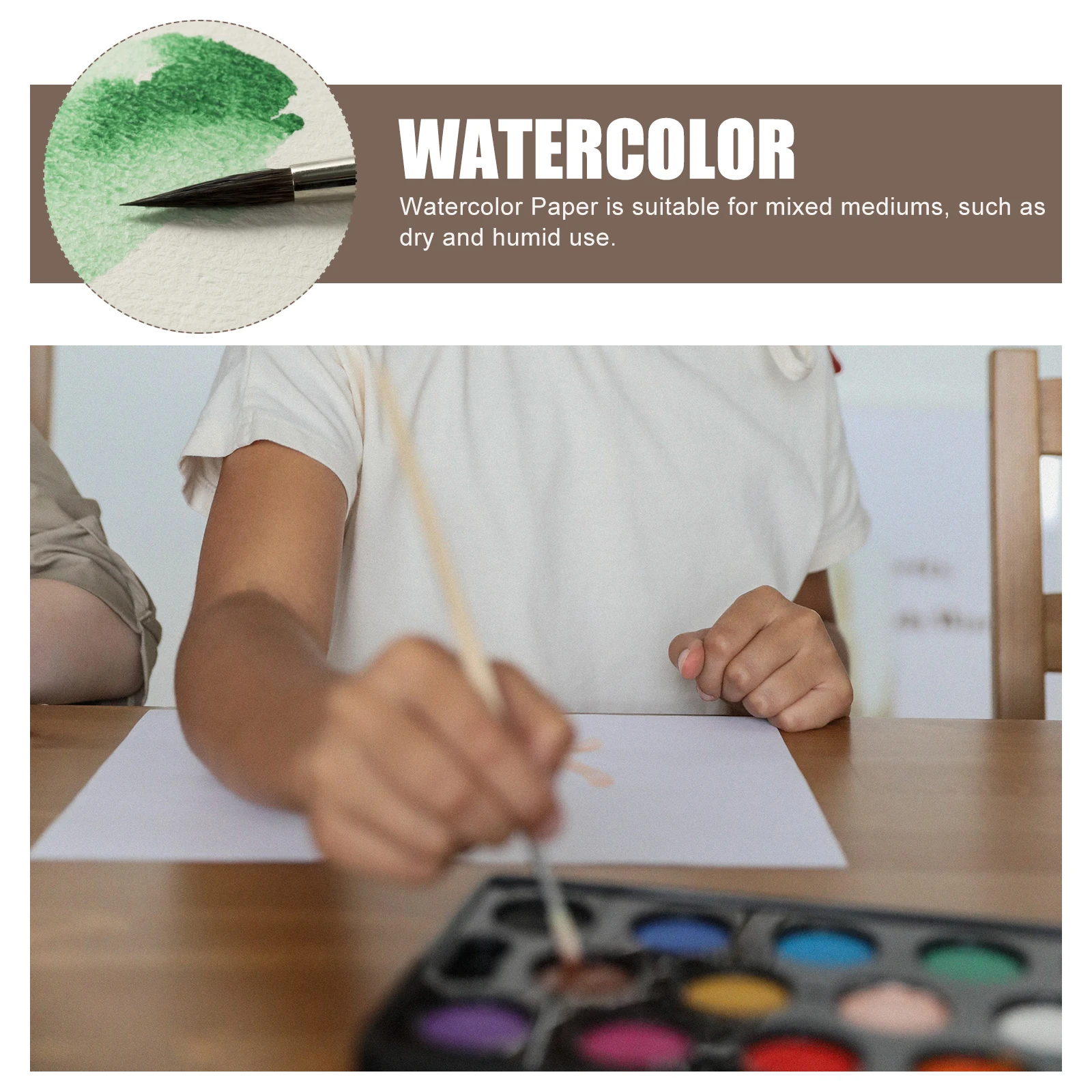 

Watercolor Paper for Artists Acid-Free Mixed Media Compatible Durable Multi-Use Sketching Drawing Sheets Beginners