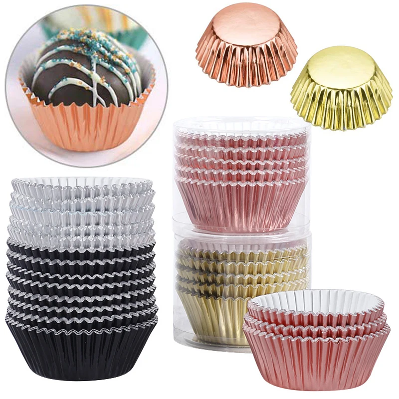 

100PCS Muffin Cupcake Paper Cup Baking Case Cake Muffin Box Baking Cup Tray Cake Paper Cups Pastry Tools Party