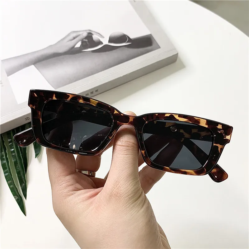 Fashion Vintage Sunglasses Women Brand Designer Retro Rectangle Sun Glasses Female Ins Popular Colorful Square Eyewear UV400