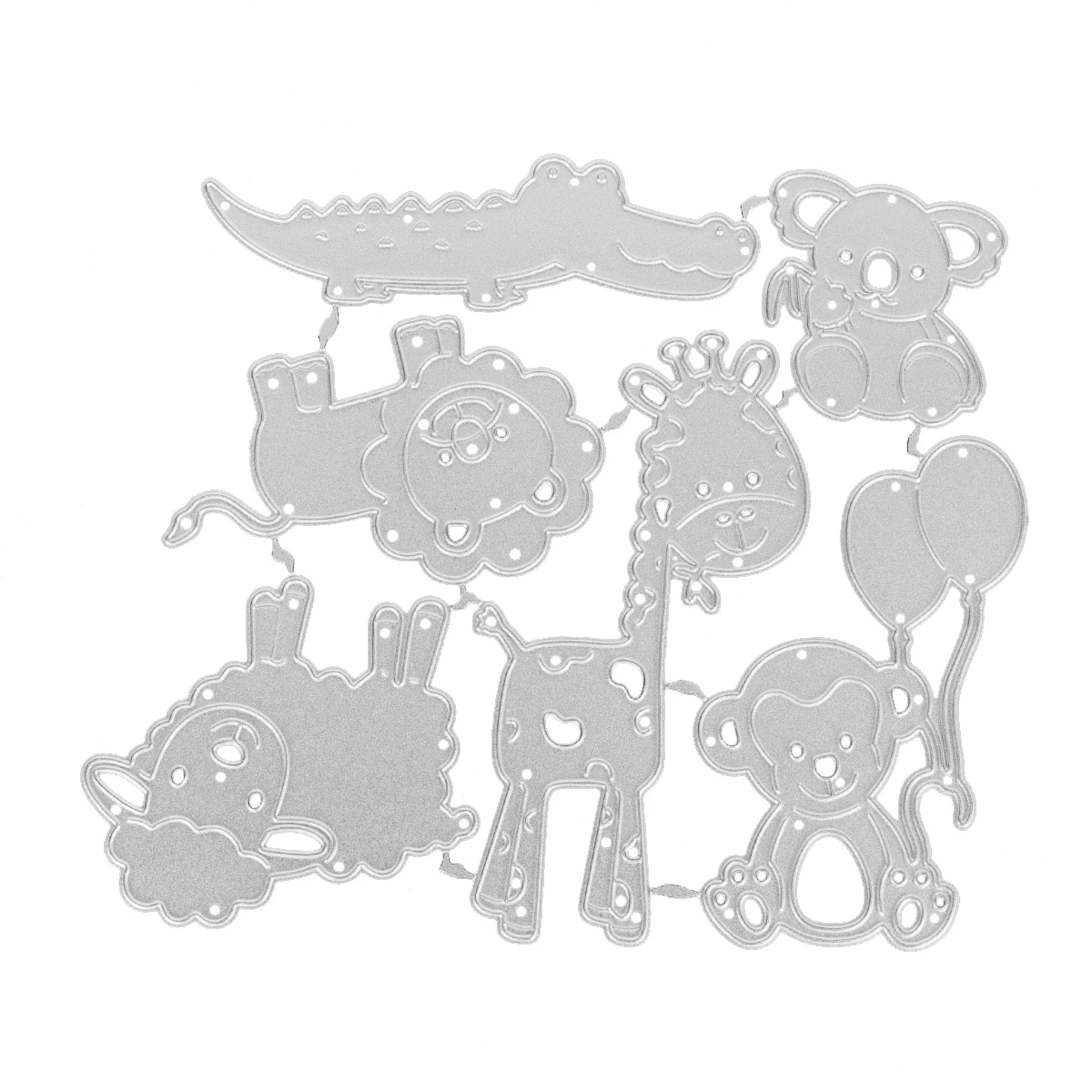 Dinosaur Flamingo Giraffe Lion Crocodile Monkey Cute kids Cutting Dies Stencil DIY Scrapbooking Template Mold Embossing Craft