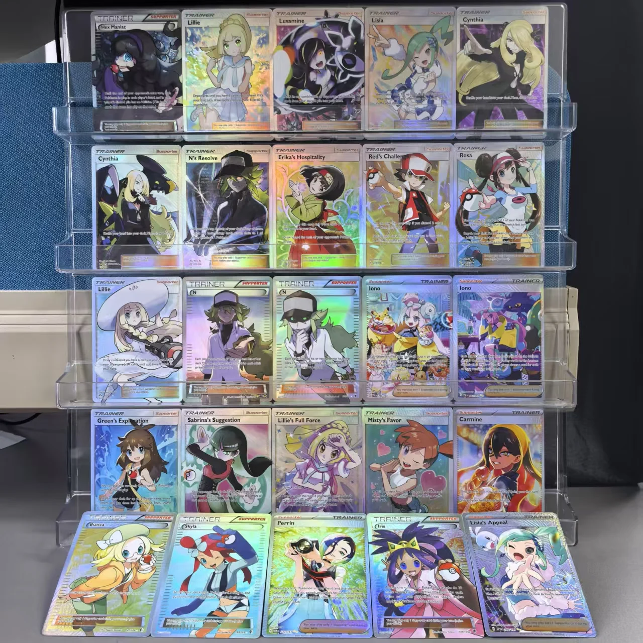 

25Pcs PTCG Pokemon English Pokemon Collection Cards Lillie's Full Force Lisia Cynthia Garmine Classic Game Anime Cards Gift Toys