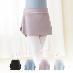 Girls Ballet Skirts Side Split Short Skirts Ballerina Gym Skate Dancewear Girls Nylon Dance Skirts Swimwear Cover Up