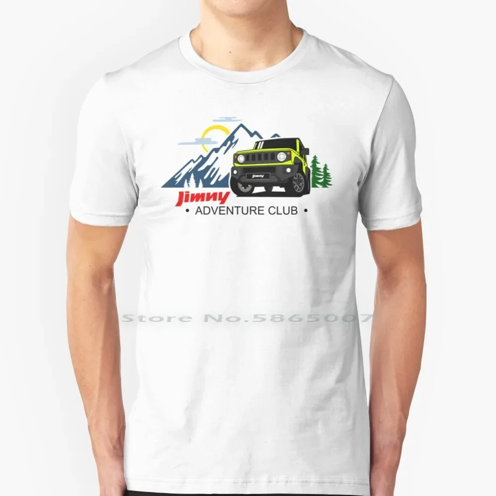 Jimny Adventure Club T Shirt Cotton 6XL Jimny Jdm Off Road Offroad Track Adventure Mountains Hike Hiking Awd 4 Wheel Allterrain