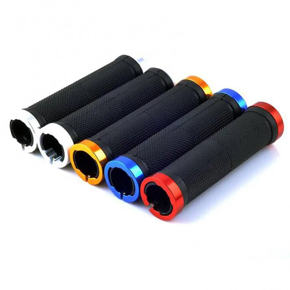 2Pcs Mountain Road Cycling Bike Bicycle MTB Handlebar Cover-Grips Smooth Soft Rubber Anti-slip Handle Covers Grip Lock Bar End