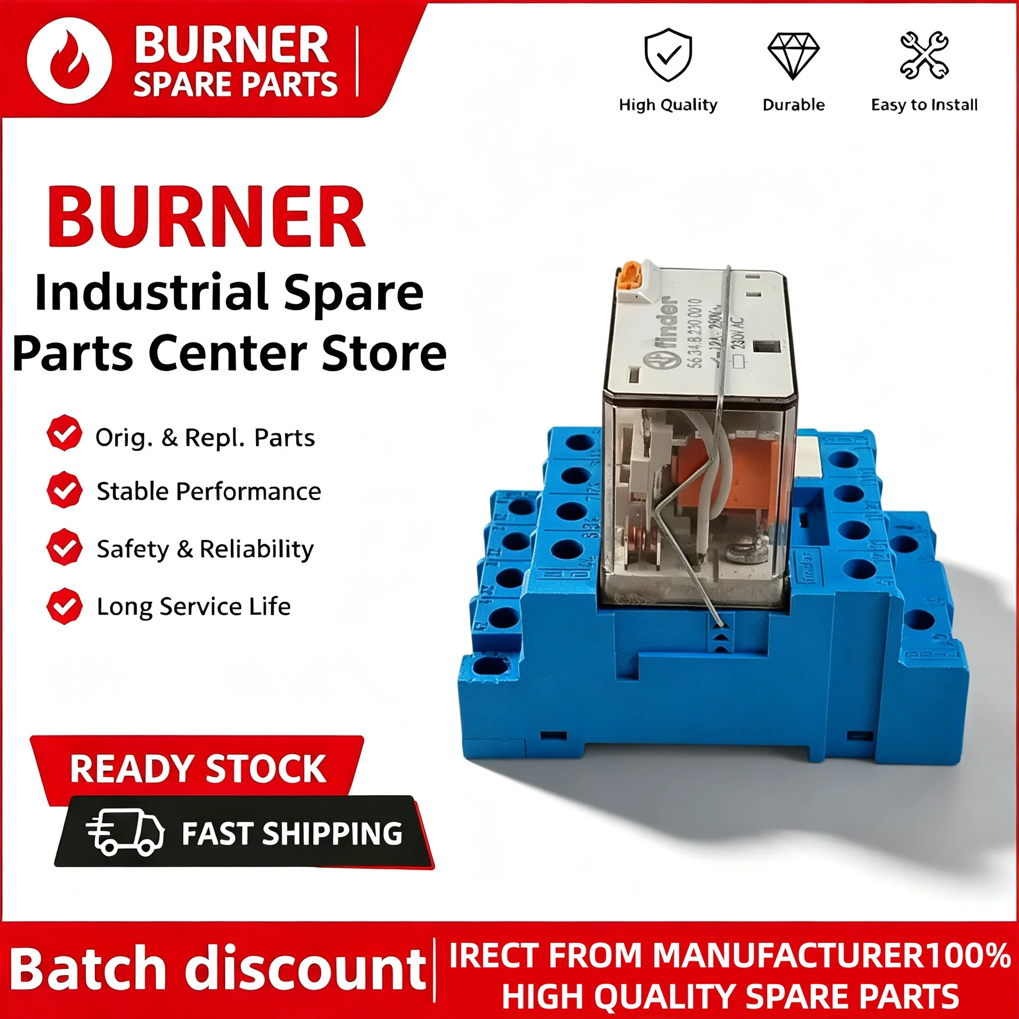 Brand New 56.34.8.230.0010 4PDT Plug‑in Relay 230V AC Coil 12A Ag‑Ni Contact Industrial Control Original Components