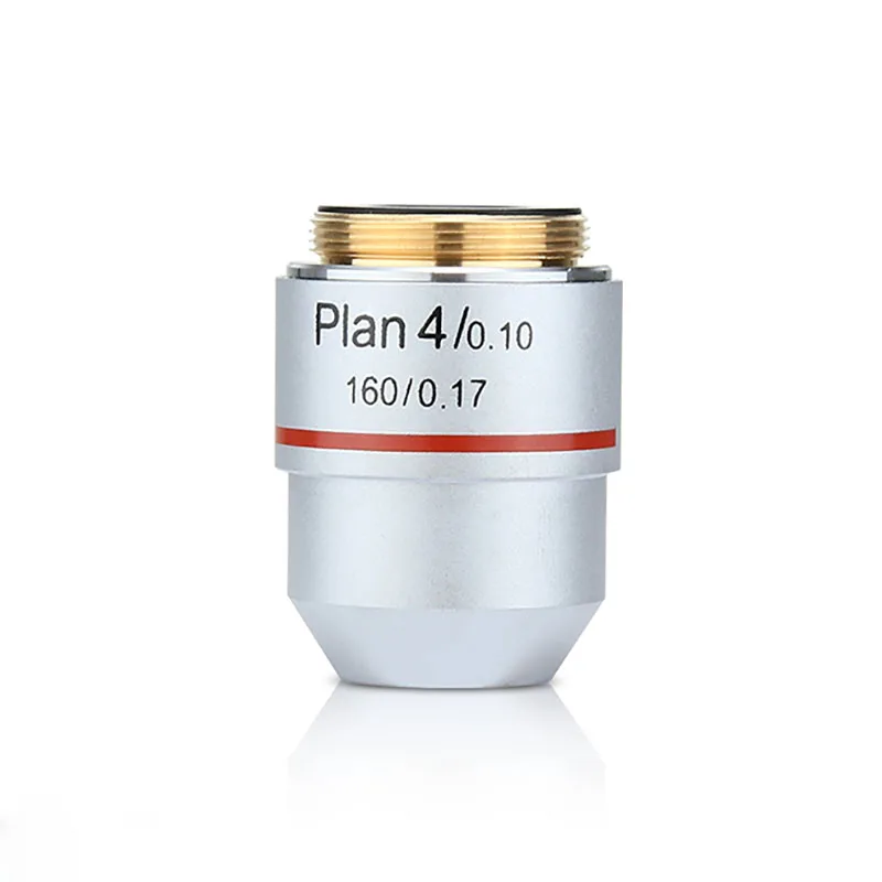 Biological Microscope Plan Objective Lens 4X 10X 20X 40X 60X 100X RMS Thread 160/0.17 195mm