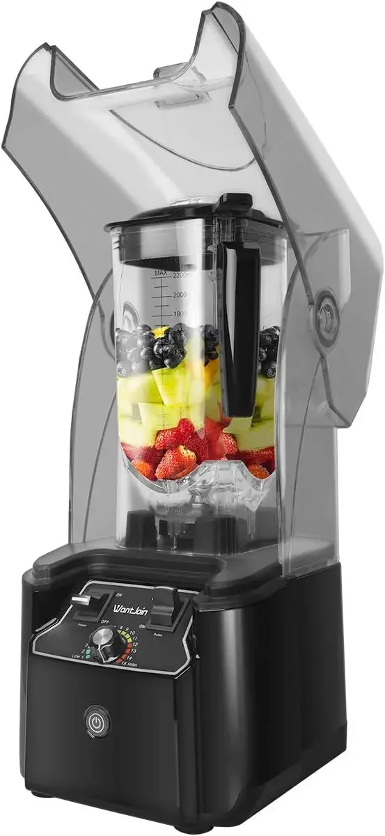 

WantJoin-Professional Commercial Blender with Shield, Quiet Sound Enclosure, 2200W, Industry Strong and