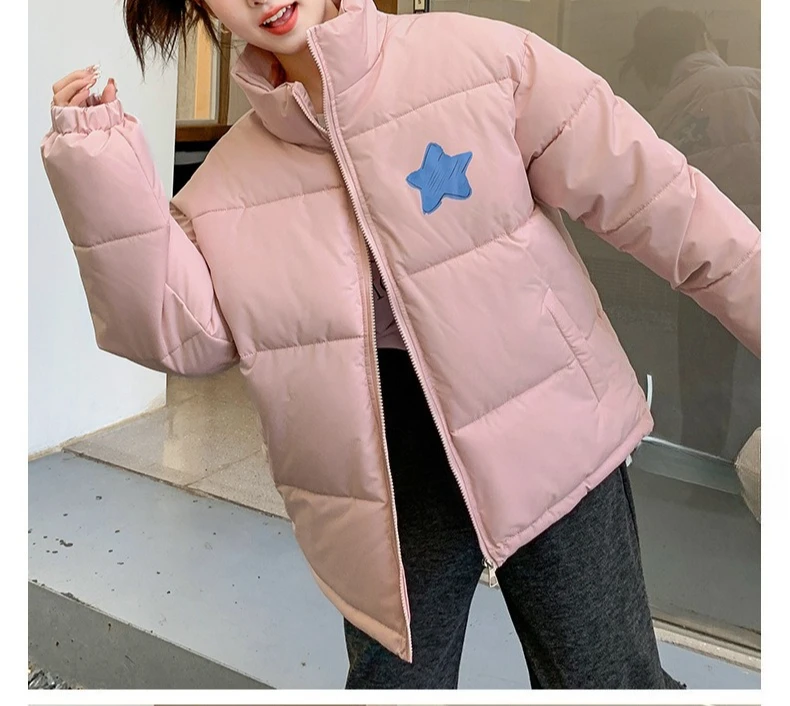 Winter Cotton Jacket Short Women's New Design Sense Small Student Hood Thickened