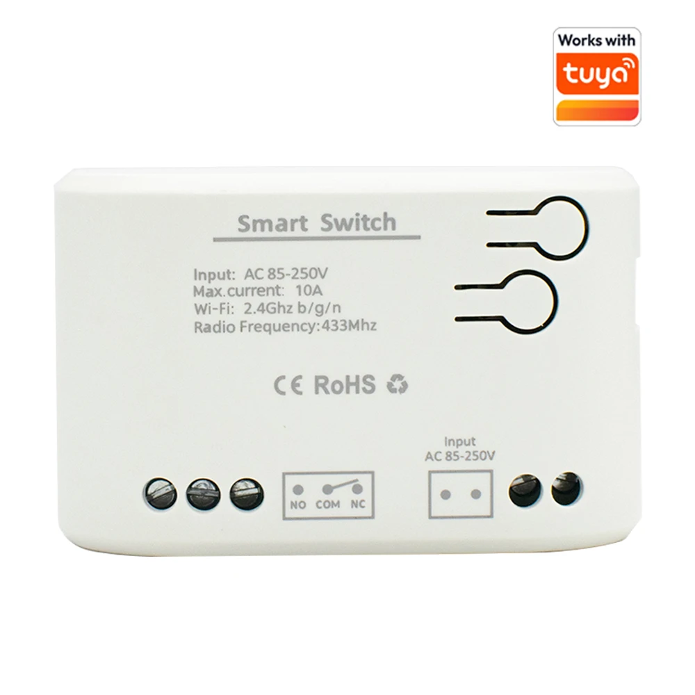 Zigbee WLAN Smart Relais 12V 24V 220V Trockenkontakt NO/NC/COM Modul Timer Impulsschalter für Licht/Motor Kompatibel mit Tuya APP Alexa