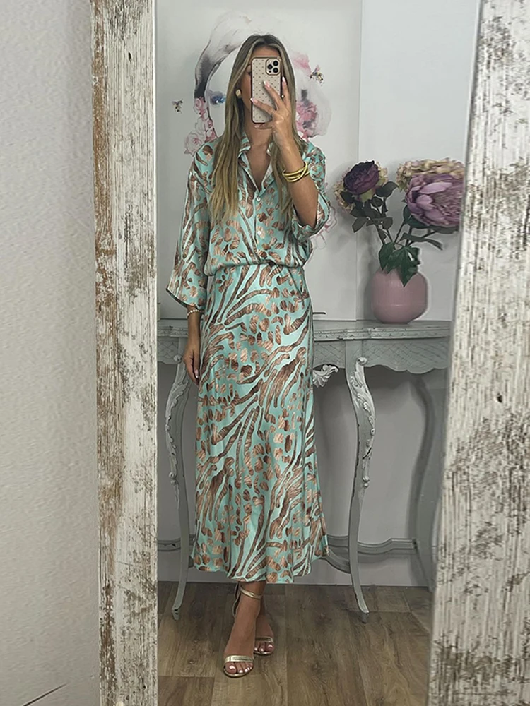 party dresses skirts Printed Women's Party Dress Set A-Line